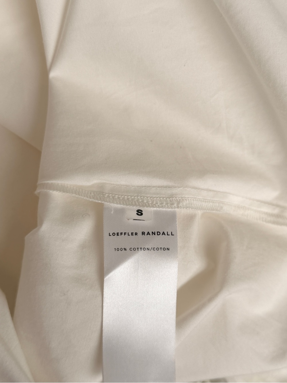 LOEFFLER RANDALL White Scalloped Peter Pan Collar Top Size S - Picture 6 of 6
